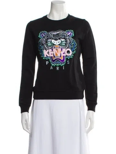 Pre-owned Kenzo Crew Neck Sweater In Black