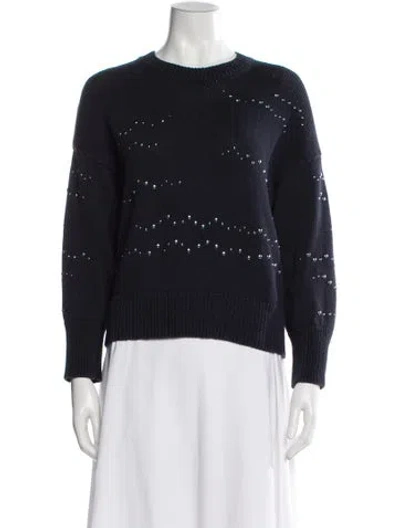 Pre-owned Kenzo Crew Neck Sweater In Blue