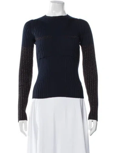 Pre-owned Kenzo Crew Neck Sweater In Blue