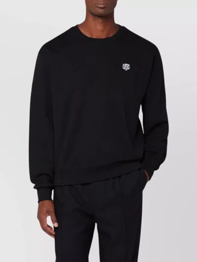 Kenzo Crew Neck Sweatshirt Logo In Black