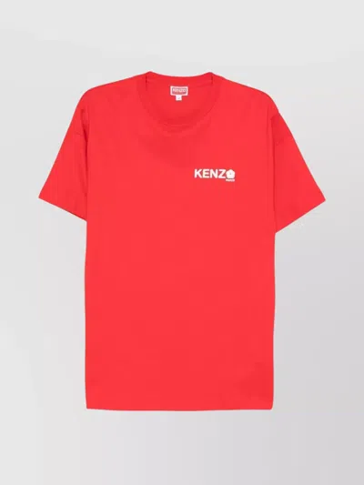 Kenzo Crew Neck T-shirt Short Sleeves In Red