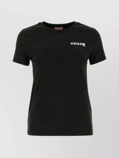 KENZO CREW-NECK T-SHIRT WITH BOKE FLOWER PRINT