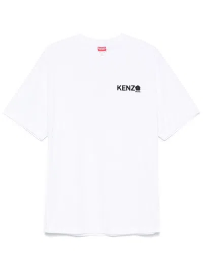 Kenzo Crew Neck T-shirt With Logo  In White
