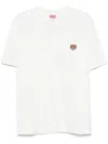 Kenzo "lucky Tiger" Embroidered T-shirt. In White