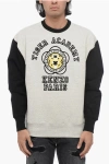 KENZO CREW NECK TIGER ACADEMY SWEATSHIRT WITH FLOCKED PRINT