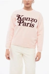 Shop Kenzo Crew Neck Verdy Sweatshirt With Flocked Logo