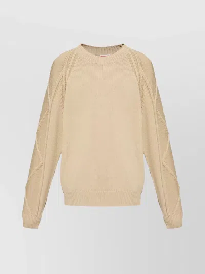 Kenzo Crewneck Floral Appliqué Sweater In Orange