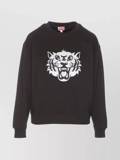 KENZO CREWNECK KNITWEAR SWEATSHIRT RIBBED FINISH