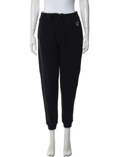 Pre-owned Kenzo Crochet Trim Sweatpants In Black