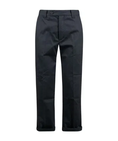 Kenzo Cropped Straight-leg Trousers In Black