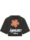 Kenzo Cropped T-shirt "futura" In Black