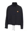 Kenzo Cropped Tiger Patch Jacket In Black