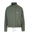 Kenzo Cropped Tiger Patch Jacket In Green