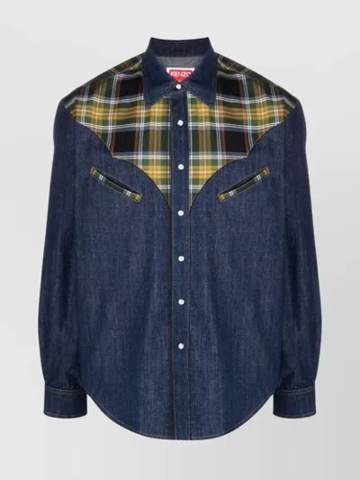 KENZO CURVED HEM LONG SLEEVE SHIRT