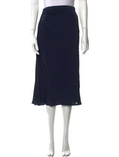 Pre-owned Kenzo Cutout Accent Midi Length Skirt In Black