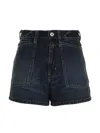 Kenzo Women Denim Shorts In Blue