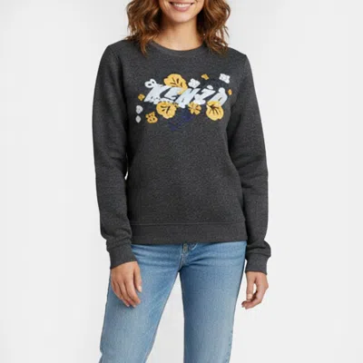 Pre-owned Kenzo Dark Grey Multicolor Floral Logo Embroidered Sweatshirt S In Gray