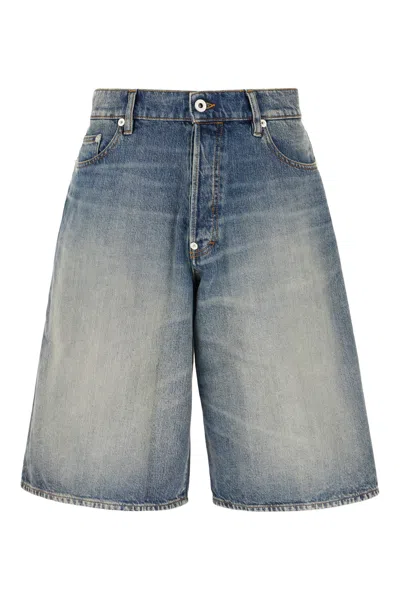 Kenzo Denim Bermuda Shorts In Blue