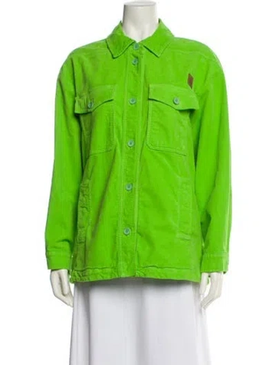 Pre-owned Kenzo Denim Jacket In Green
