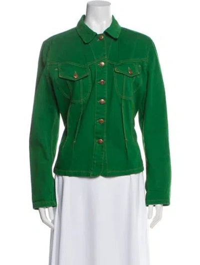 Pre-owned Kenzo Denim Jacket In Green