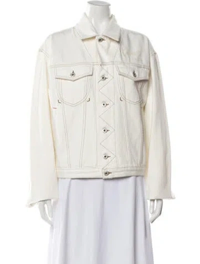 Pre-owned Kenzo Denim Jacket W/ Tags In White