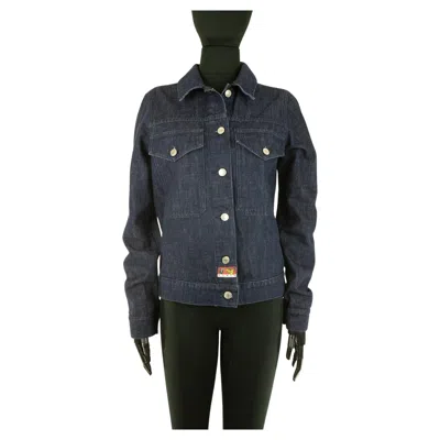 Pre-owned Kenzo Denim Jacket With Dragon Embroidery In Black