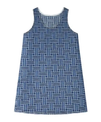Kenzo Denim  Weave Dress In Blue