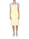 Kenzo Denim Midi Dress In Yellow