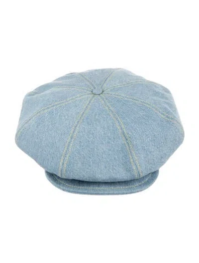 Pre-owned Kenzo Denim Page Boy Grey Hat In Blue