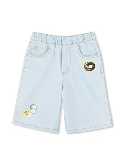 Kenzo Kids' Denim Shorts In Light Blue