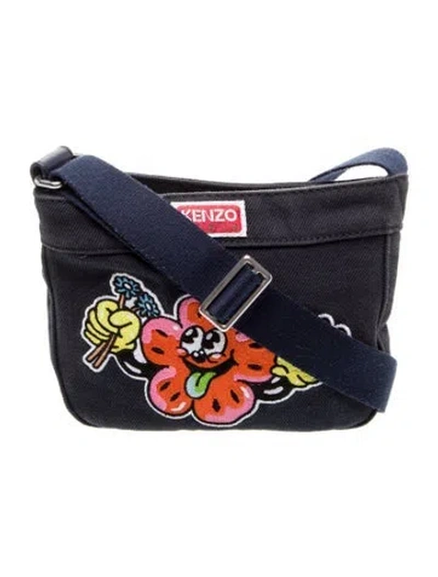 Pre-owned Kenzo Denim Shoulder Bag In Blue