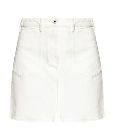 Kenzo Denim Skirt In White