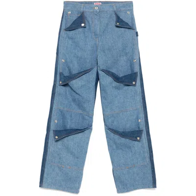 Kenzo Denim Straight-leg Jeans In Blue
