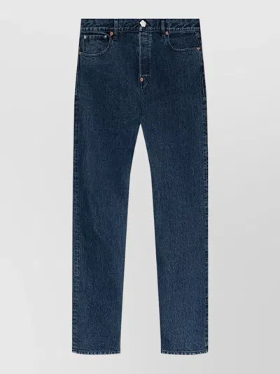 Kenzo Signature Japanese Denim Straight Fit Jeans In Blue