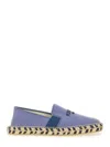 Kenzo Embroidered-logo Cotton Espadrilles In Blue