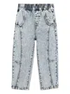Kenzo Elastic Waist Jeans In Blue