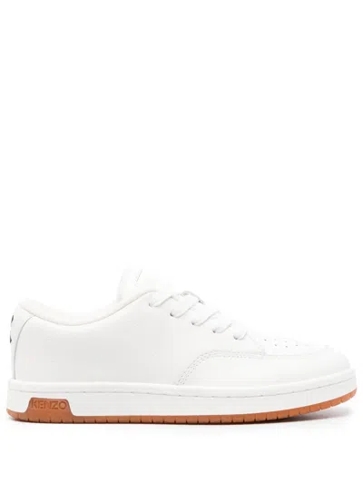 Kenzo Low Upper Board Shoes Decorated With Logo In White