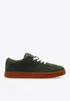 Kenzo Dome Suede Low-top Sneakers In Green