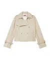 Kenzo Double-breasted Flared-sleeve Jacket In Nude