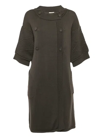 Pre-owned Kenzo Double-breasted Knitted Dress