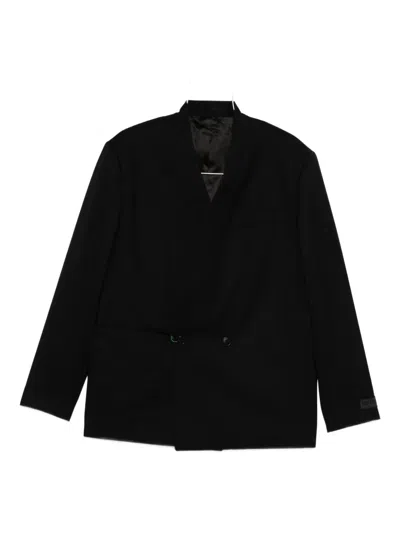 Kenzo Double-breasted Wool Jacket In Black