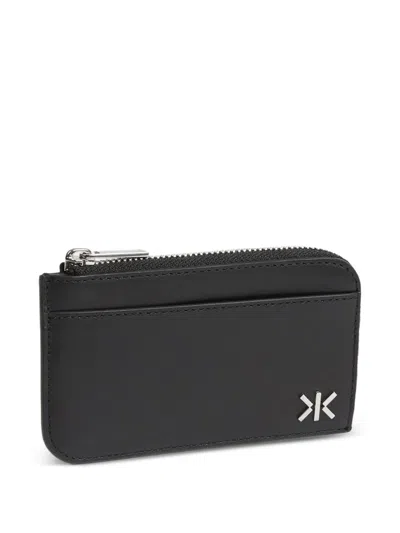 Kenzo Double K Zip Card Holder In Black