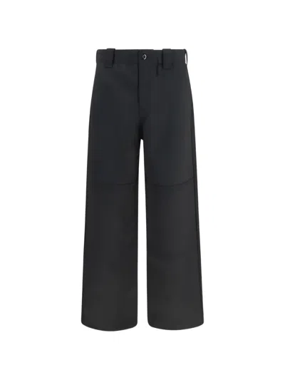 Kenzo Virgin Wool Straight-leg Tailored Trousers In Black