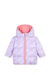 Kenzo Logo-print Reversible Puffer Jacket In Fuchsia