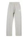 Kenzo 'dragonfly' Grey Pants With Elastic Waist And Logo Print On Side And Rear In Gray