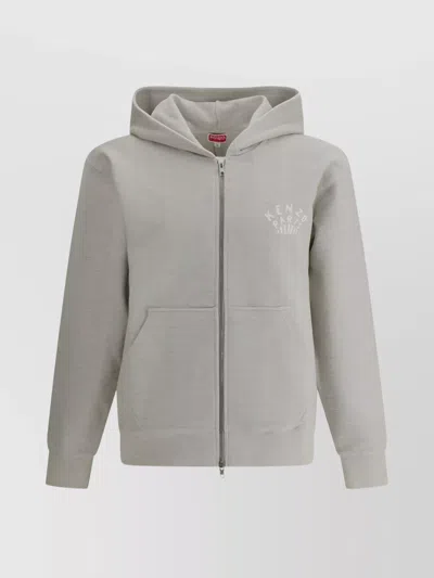 Kenzo Dragonfly Hoodie For A Dynamic Look In Gray