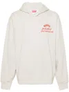 Kenzo Drawn Varsity Embroidered-logo Hoodie In Neutrals