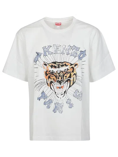 Kenzo Drawn Varsity Oversize T-shirt In White