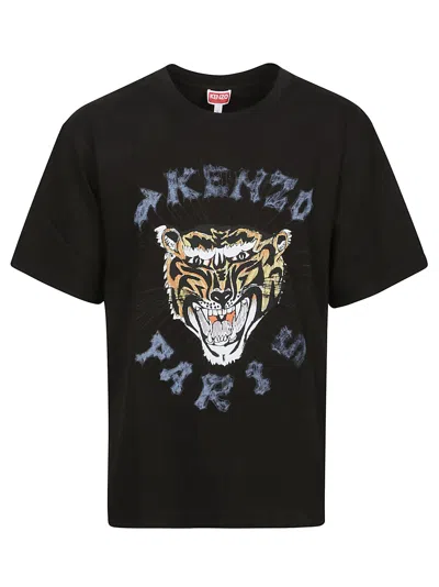 Kenzo Drawn Varsity Oversize T-shirt In J Noir