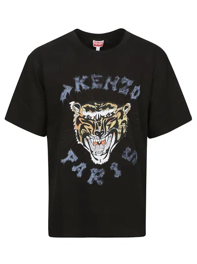 Kenzo Cotton T-shirt Graphic Print In Black
